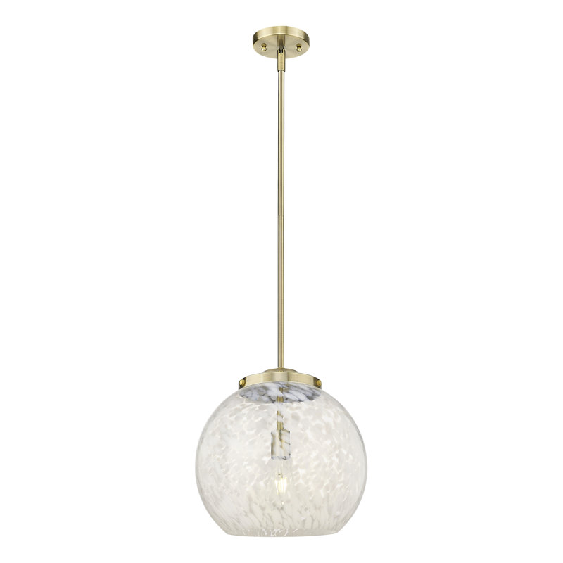 Luminaire suspendu 1 lumière Opsincs, Laiton antique