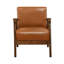 Chaise d'appoint rembourrée en similicuir 1 pièce