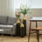 Black and Gold Tall Metal Floor Vase