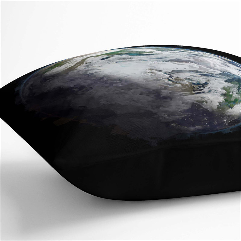 Square Throw Cushion, Black, 40cm H x 40cm W x 15cm D