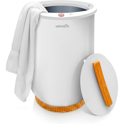 SereneLife Single Touch Towel & Blanket Warmer with Fragrant Disc Holder and LED Ring 