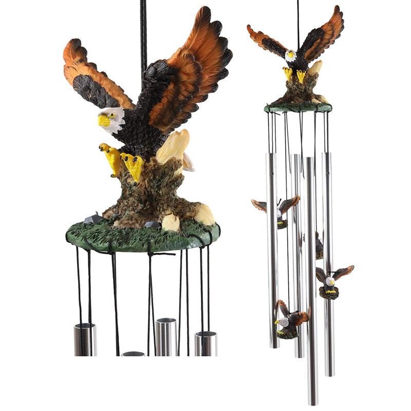Carillon à vent resonnante chauve eagle spreading american Marylou