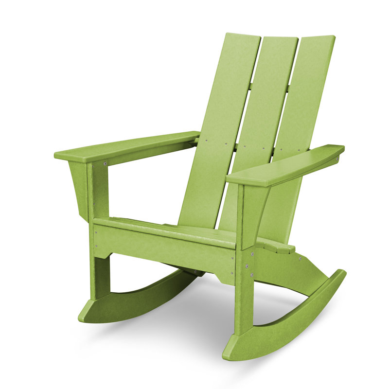 POLYWOOD Modern Adirondack Rocker, Lime