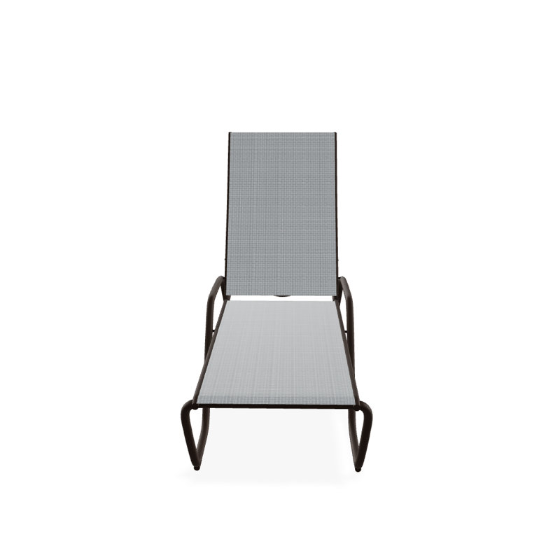 Outdoor Rust-Resistant Metal Chaise Lounge, Textured Kona, Boulder