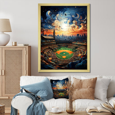 «Stadium In Spotlight At Night III - Cityscapes», reproduction sur toile