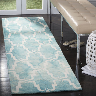 Dip Dye Hand Tufted Wool Geometric Rug
