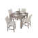 5-Piece Farmhouse Dining Table Set,  Counter Height Dinette Set for 4