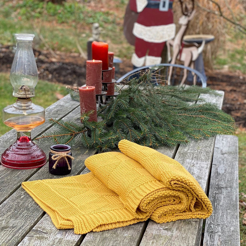 Knitted Throw Blanket