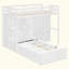 Lit superposé avec tiroirs, garde-robe, tablettes de rangement et lit hydraulique-746708611