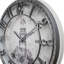 Horloge murale élégante 15,7 po x 15,7 po, argentée | Mouvement de mouvement silencieux, 90% plastique et 10% verre | Parfait pour la décoration de la maison et du bureau, design élégant avec esthétique moderne