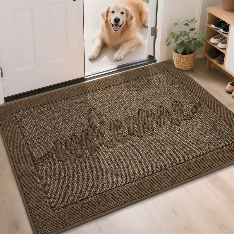 Non-Slip Indoor Doormat, 81.3cm W x 121.9cm L, Brown