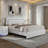 3 PC Faux Leather Diamond Tufted Platform Bed Set ,Bed Frame With Set Of 2 Modern Led End Table.-352706968-352706969