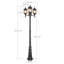 Black Aluminum 3-Light 85.43" H Lamp Post Light