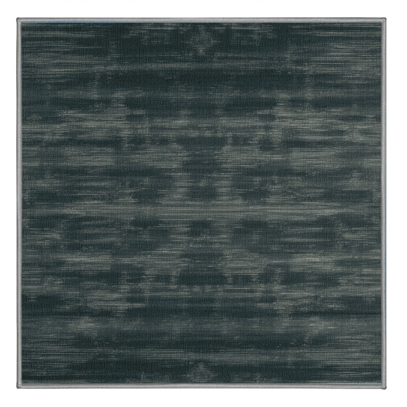 Machine Washable Abstract Green Area Rug, Square 7'