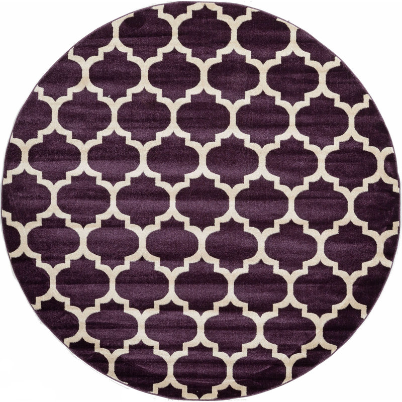 Cara-Leigh Geometric Indoor Rug, Round 8'