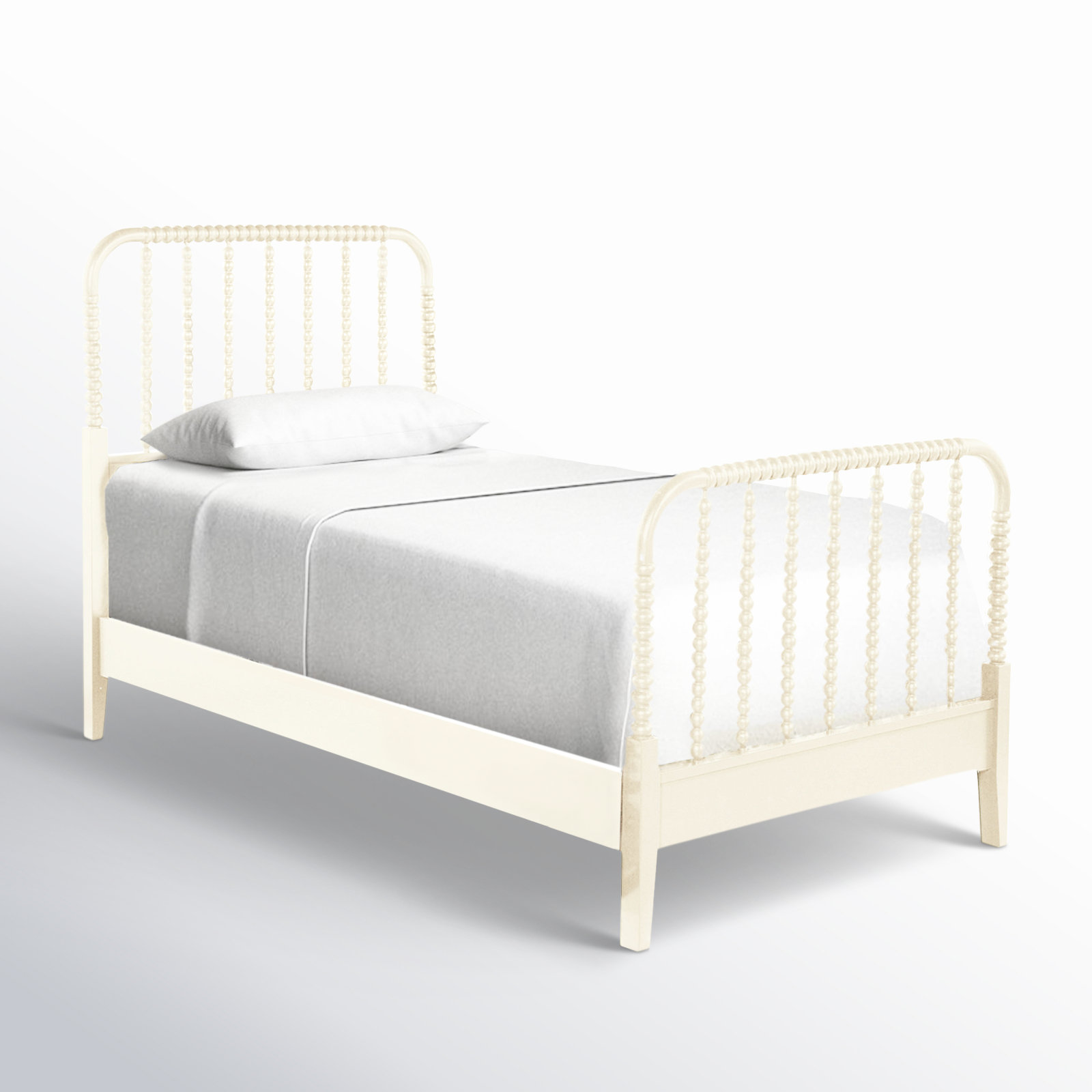 Louisa Bed, Twin, Antique Frost White