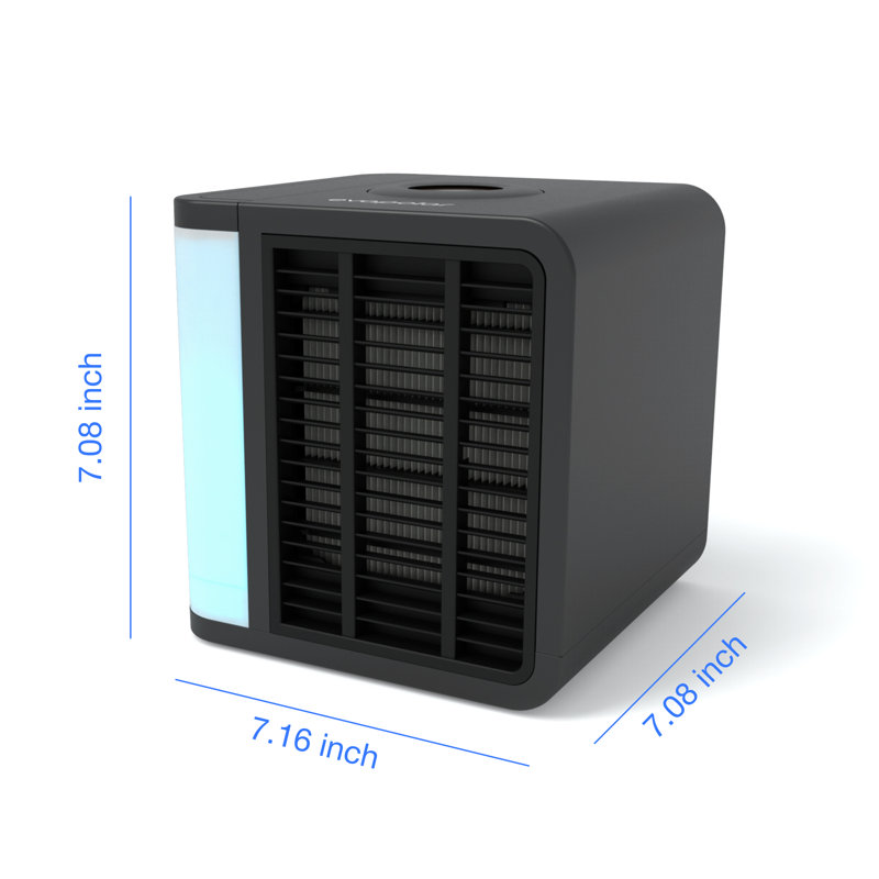 Black Portable USB-Powered Air Cooler with Remote Control