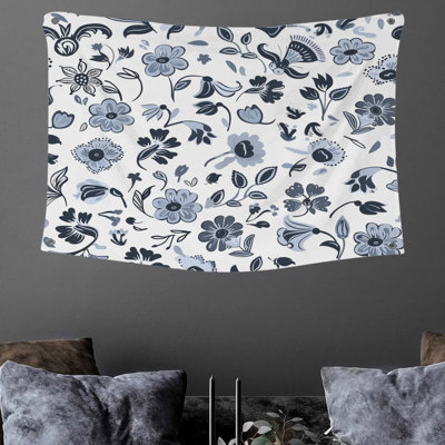 Floral Pattern Wall Tapestry -  Floral Wall Decor