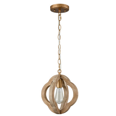 Luminaire suspendu géométrique à 1 lumière pour îlot de cuisine avec accents en fer forgé Carlisa