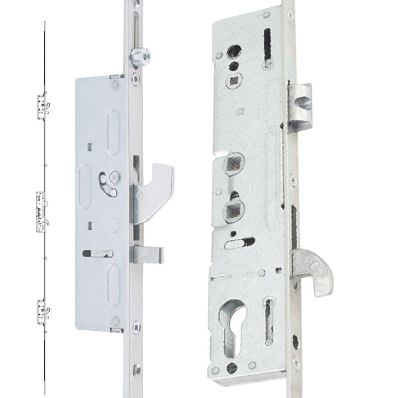 Crystal uPVC Front Door Small square glass Chatsworth White Right Hand Obscure Glass 920x2090mm, Left 
