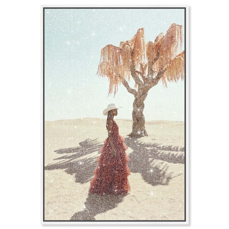 Cowgirl Couture Print by Oliver Gal, 25"H x 37"W, White Floater Frame