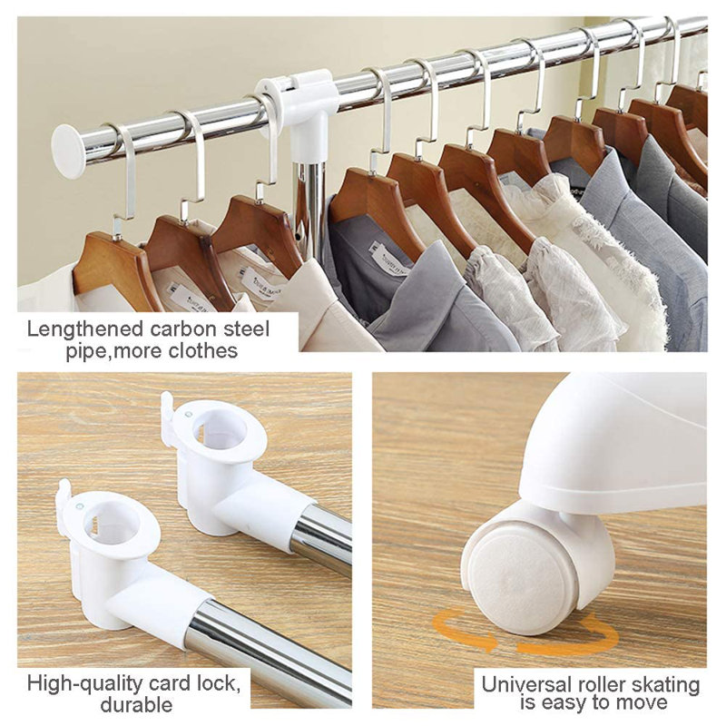 Carabella Adjustable Rolling Clothing Rack