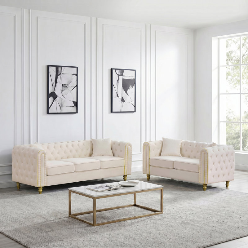Ensemble de salon 2 pièces Averleigh, Beige