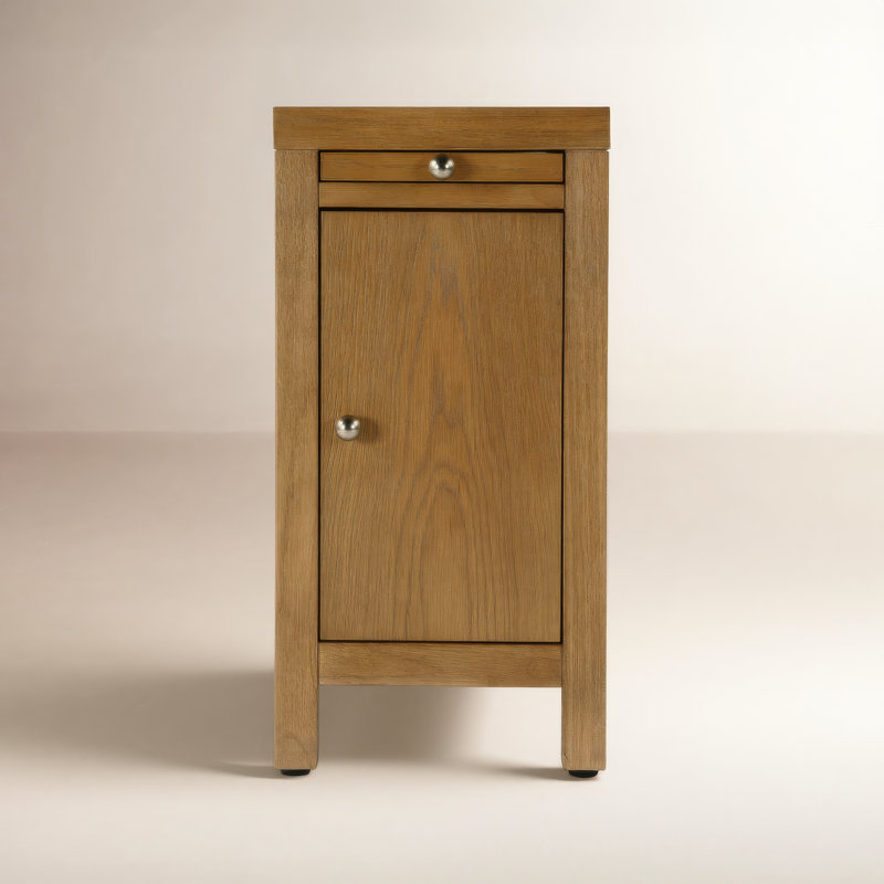 Celine Storage End Table, Natural