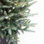 Ensemble de 2 sapins de Noël artificiels verts givrés préilluminés dans des pots en métal noir
