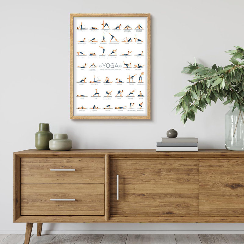 «Complétez le tableau de poses de yoga 40 positions de yoga essentielles pour les débutants et les experts en petit décor»