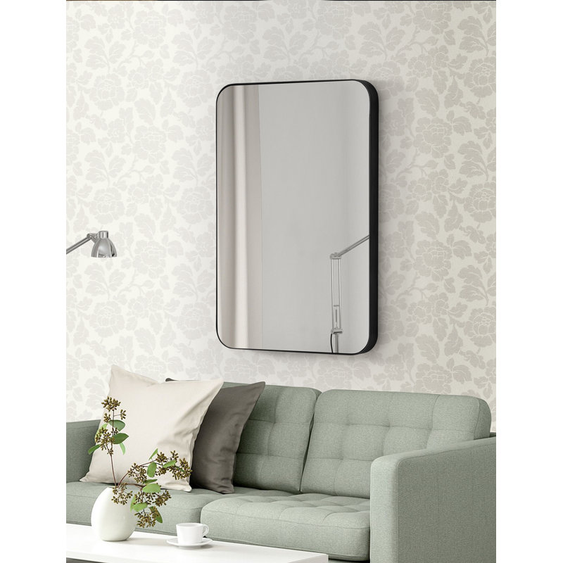 Miroir de salle de bain Dunstall, 30 po x 22 po, Noir