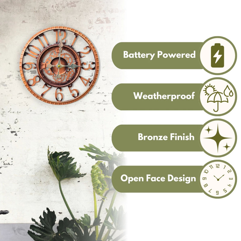 Steel Analogue Wall Clock