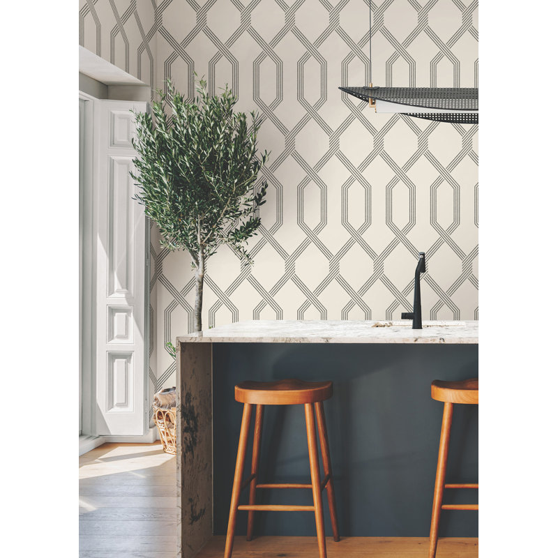 Palisade Geometric Wallpaper Double Roll, Black