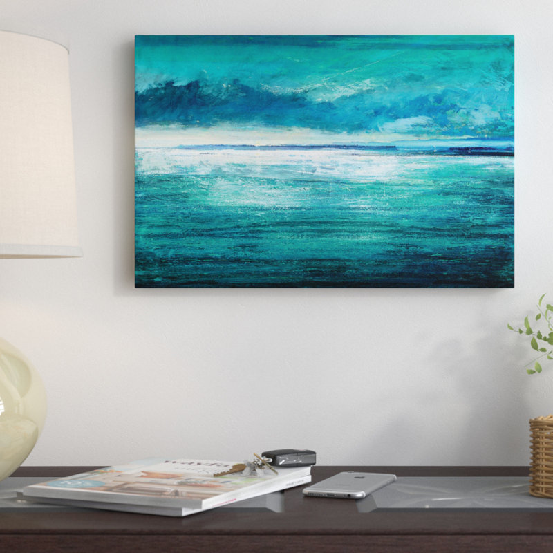 «Reflection on the Horizon I», reproduction d'art sur toile tendue, H 18 po x l 26 po x P 1,5 po, Toile avec cadre noir