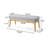 Grey Bench With Solid Birch Legs For Cozy Living Room Button- Cover And
