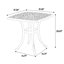 Ensemble bistro en fonte d'aluminium antirouille pour patio, 3 pièces et 1 table ronde avec coussin blanc
