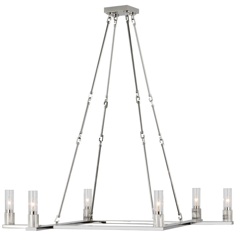Beza 6 - Light Chandelier, Polished Nickel