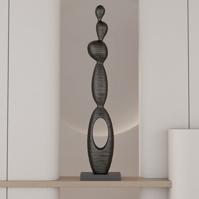 Sculpture artistique abstraite en fibre de verre, H 47,23 po x l 9,05 po x P 5,9 po