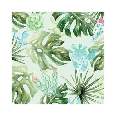 Palms And Succulents I by Kimberly Allen - Wrapped Canvas Print