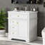 Meuble-lavabo de salle de bain avec lavabo, un tiroir basculant, trois tiroirs, une tablette de porte, une porte à fermeture douce-115688474