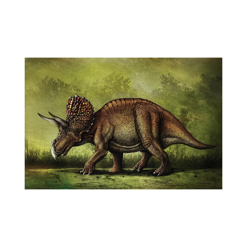 Triceratops Horridus Dinosaur by Aram Papazyan - Wrapped Canvas Print, 66.04 cm H x 45.72 cm W x 3.175 cm D