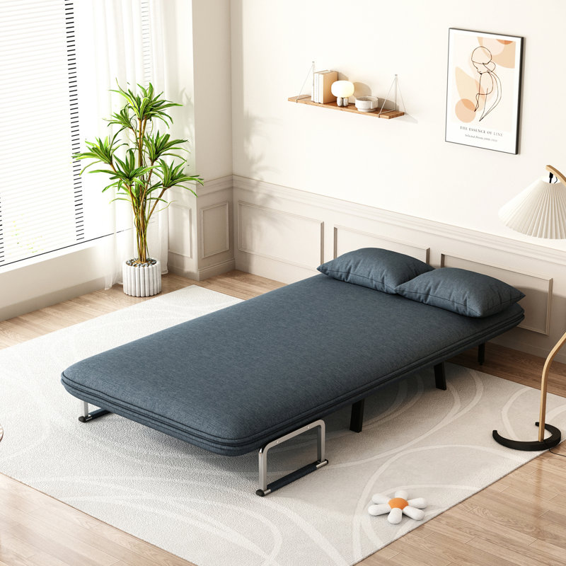 39" Tri-Fold Sofa Bed With Adjustable Backrest & Pillow