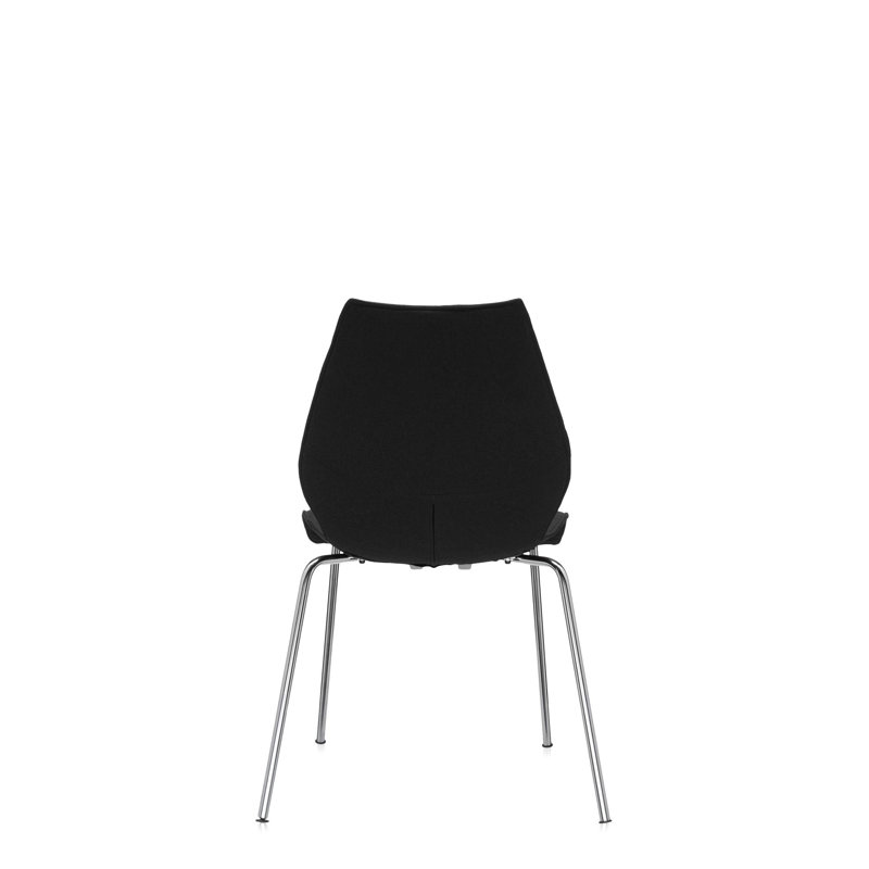 Maui Upholstered Dining Chair, Black Trevira