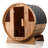 Hongyuan 4-Person  Rustic Cedar Barrel Sauna with Hariva heater