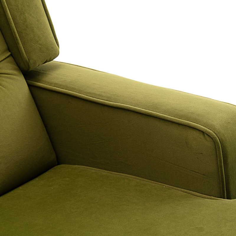 Chaise berçante Abhimanyu, Polyester vert menthe