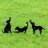 20"H Multi-Functional Black Metal Dog Garden Stake