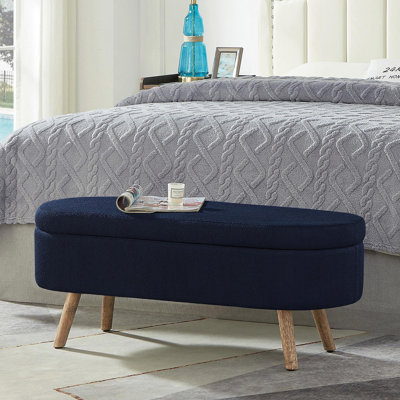Banc de rangement avec repose-pieds ovale Luxury