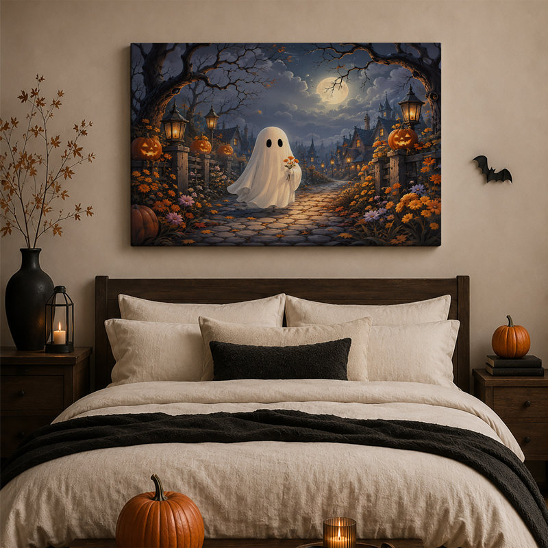 Art mural sur toile, "White Ghost", H 36 po x l 48 po