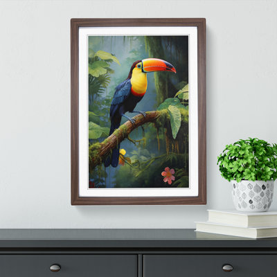 Toucan Classicism - Single Picture Frame Print on Wood