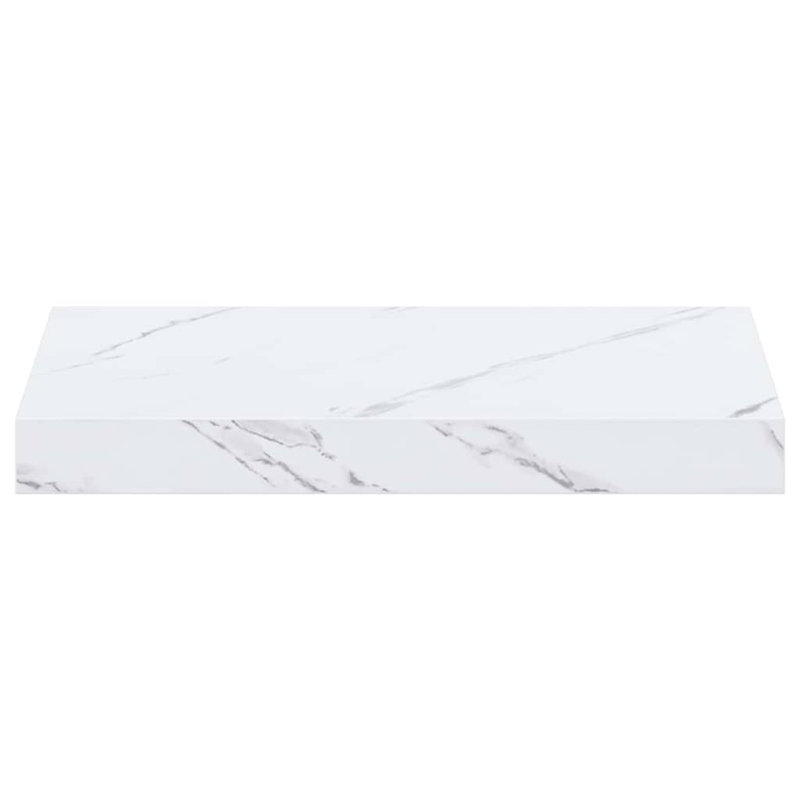 Floating Shelf, White Marble, 4cm H x 40cm W x 23.5cm D